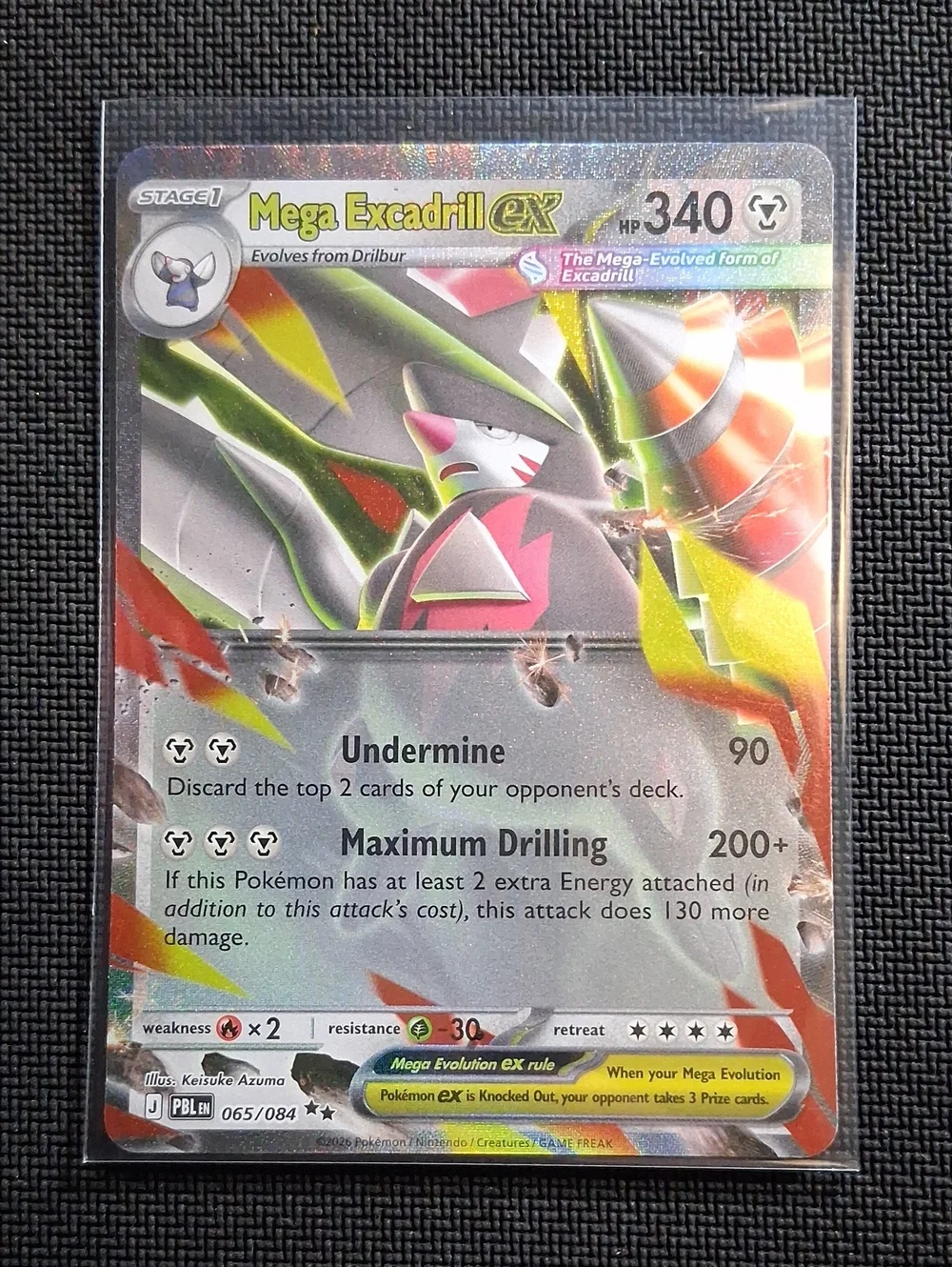 Pokemon Drilbur Mega Excadrill ex 103 And 065 Card Lot Set Pack To Sleeve/LP